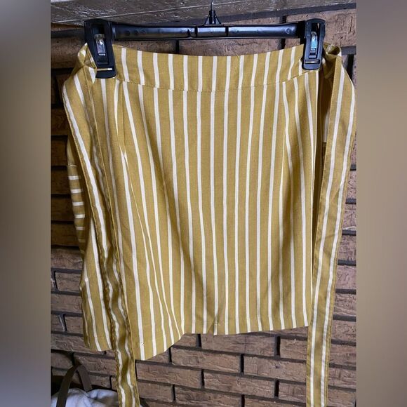 Altar'd State Yellow Striped Mini Skirt - Picture 5 of 7